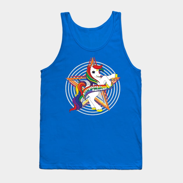 Colorful Awesome Pony Tank Top by GnarllyMama